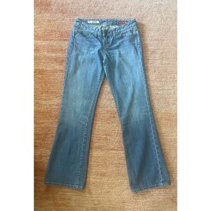 American Eagle X2 Slim Bootcut Jeans Size 6 Medium Wash Low Rise Stretch